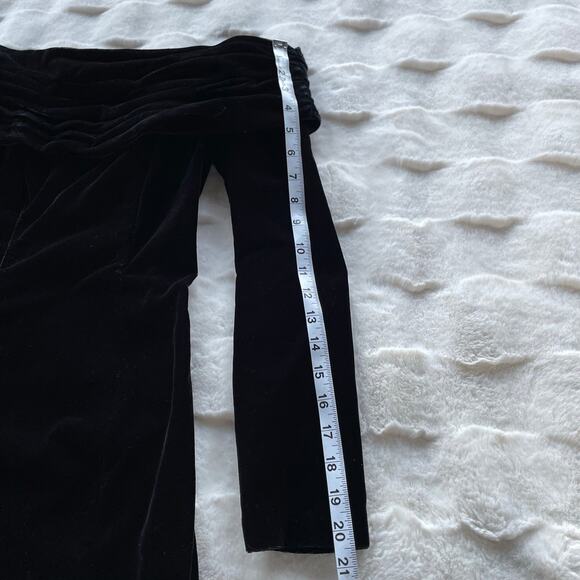 🔥Vintage Rampage Velvet Off The Shoulder Formal Evening Bodycon Old Money Dress - Picture 16 of 16